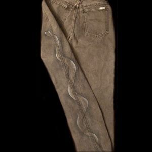 Painted Snake Mom Jeans